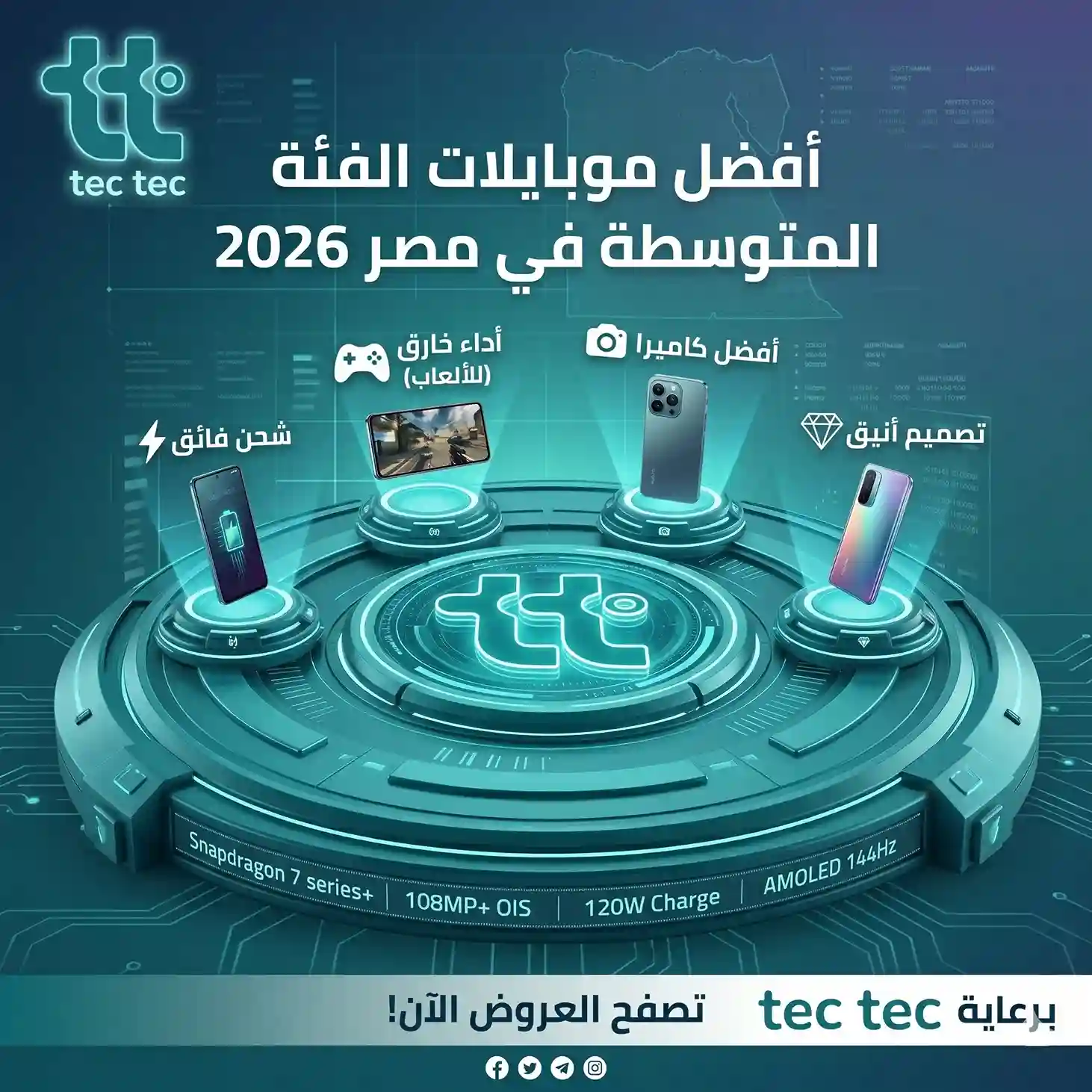 أفضل موبايلات الفئة المتوسطة في مصر